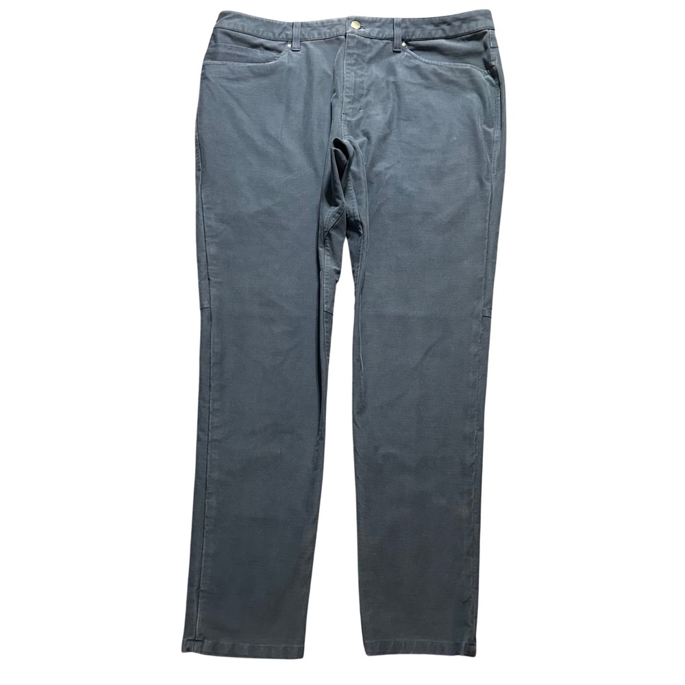 Lululemon Commission Slim Fit Pants Mens 38 Gray Technical 5-Pocket Trousers